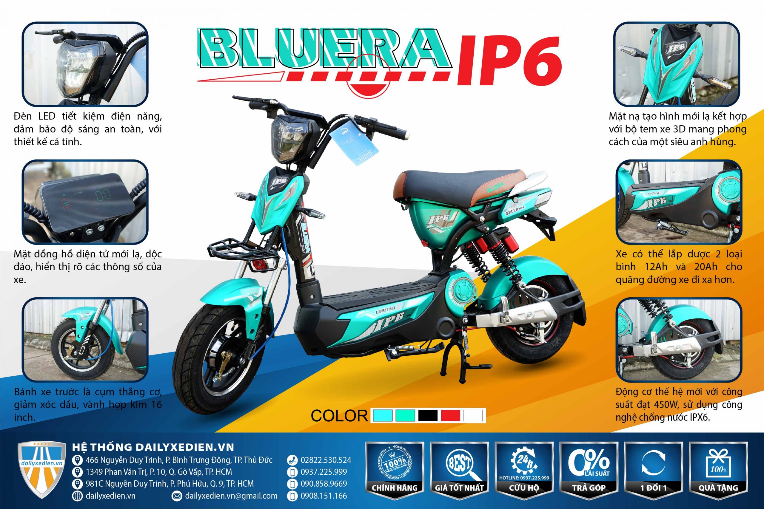 Ảnh tổng thể xe đạp điện Bluera 133 IP6 X24